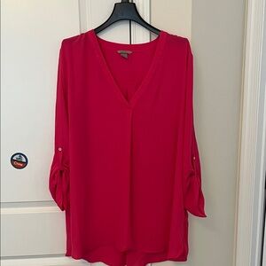 H&M Vibrant Pink V-Neck Blouse